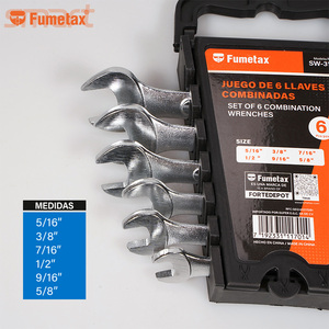 Fumetax <strong>Wrench</strong> <strong>Set</strong> Spanner <strong>Set</strong> Professional 6pcs Automotive Repair Tool Single Open End Spanner Kits <strong>Combination</strong> <strong>Wrench</strong> <strong>Set</strong> - Product Image 3