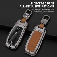 Pour Mercedes Benz couverture à distance en cuir en alliage de Zinc nouvelles innovations bon prix étui à clés de voiture en alliage