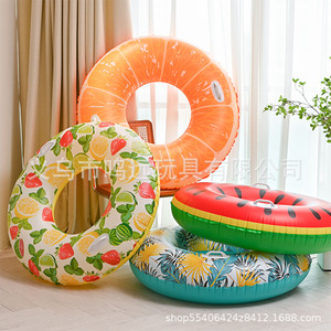Bouée de natation gonflable Mingyuan 120 cm à motif fruité avec poignées, double couche pour adultes, pour la natation et les sports nautiques - Product Image 1