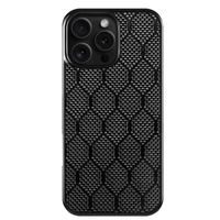 Produits Chauds : Coque de Téléphone en Fibre de Carbone pour iPhone 16 Pro Max, Housse Hexagonale Anti-Rayures et Antichoc avec Design Mince