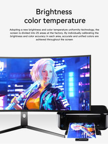 Moniteur d'ordinateur à écran large personnalisé 40 pouces R2500 IP45 Nano IPS 5k Moniteur de jeu 5120x2160 75hz Moniteur à écran incurvé Ips - Product Image 4