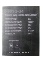 Contrôleur éolien PMG 450W-2000W 12/24/48V à faible coût, boîtier robuste, utilisation simple