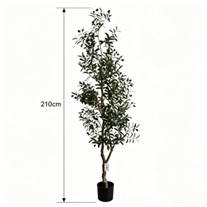 Knock Down Faux Olive Tree Artificial Potted Plant <b>Flat</b> <b>Pack</b> Simulated Olive DIY Assembly For Home Garden Décor - Product Image 2