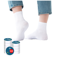 Chaussettes de compression en coton jetables OEM/ODM Chaussettes jetables unisexes pour les activités de plein air Voyage Hôtel Respirant Comprimé