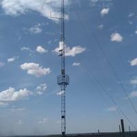 Turbine éolienne à treillis en acier galvanisé de surface à 3 pieds, 30 m, 60 m, 80 m, 90 m, 100 m, 120 m, mât triangulaire à treillis, tour d'antenne de télécommunication