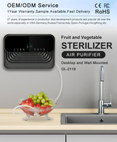 Purificateur d'air intelligent avec stérilisation à l'ozone et télécommande, purificateur d'air intelligent à poser sur le bureau ou à fixer au mur