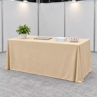 Nappe en satin polyester champagne 80 g/m², ronde de 120 pouces, réutilisable et lavable, pour mariage, hôtel et restaurant