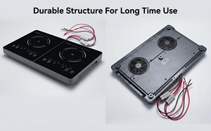 Cuisinière solaire à induction portable à double brûleur en acier inoxydable, étanche, pour le <span class=keywords><strong>camping</strong></span> en plein air, les <span class=keywords><strong>camping</strong></span>-cars, hors réseau, cuisinière <span class=keywords><strong>électrique</strong></span> - Product Image 6