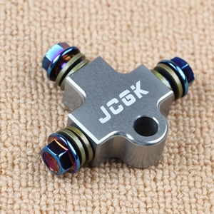 CNC הידראולי בלם צינור קו צינור מחבר צימוד טי הולם 3 דרך Quad אופני טרקטורונים אופנוע Retrofit כפול בלמי דיסק - Product Image 3