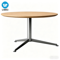 Table de conférence en bois MFC de style européen moderne, taille personnalisable, design modulaire en acier inoxydable, mobilier de bureau LIWEI