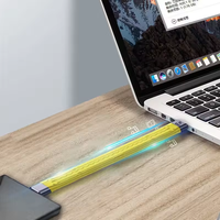 Kabel Data USB 4.0 Gen3 40Gbps Thunderbolt 3 PD 100W 5A Pengisian Cepat Kabel USB-C 4K 60Hz untuk Kamera & Komputer