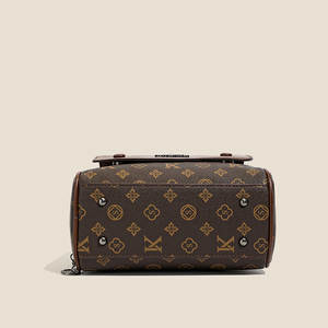 Sac bandoulière carré portable SAIDING pour femme, luxe léger, motif fleur ancienne, contraste de couleurs, design logo kangourou, ouverture à double fermeture éclair - Product Image 6