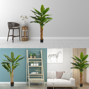 AYOYO Artificielle Moderne Monstera Deliciosa Arbre de Verdure Plantes <span class=keywords><strong>en</strong></span> Pots pour Intérieur Extérieur Décoration - Product Image 2