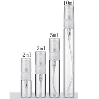Petites bouteilles de testeur de parfum rechargeables 2ml 3ml 5ml 10ml avec manipulation de la surface givrée et sérigraphie pour l'échantillonnage