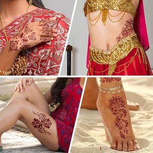 ลายฉลุสักลายชั่วคราวแบบกึ่งถาวรสำหรับมือ เท้า และหลัง ลายฉลุเฮนน่าแบบลูกไม้ - Product Image 2