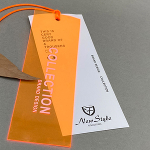 Tùy chỉnh PVC nhựa trong suốt treo Tag cho nam giới của quần áo các tông màu trắng với thương hiệu logo cho đồ trang sức và giày ghi nhãn - Product Image 3