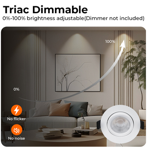 Faretto da Incasso Smart GYRO per Soffitti Bassi OEM ODM Illuminazione Domestica Lampada Spot Antiriflesso a Buona Dimmerazione Senza Sfarfallio - Product Image 2