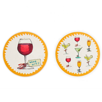 Dessous de verre rond super absorbant bronzant bon marché pour boissons Dessous de verre de bière de bar en papier imprimé personnalisé pour boisson