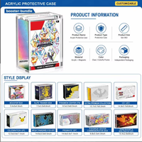 Boîtier de protection en acrylique pour collection de cartes Elite Trainer Box (ETB) avec couvercle magnétique – Étui de présentation robuste pour boosters