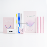 Kit de blanchiment dentaire LED en forme de U, sans fil, étanche IPX6, avec lumière LED bleue-rouge à minuterie intelligente Oral White Advanced