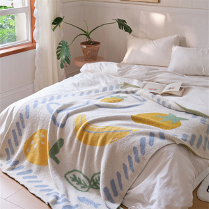 ผ้าห่มถักลายผลไม้100% ผ้าโพลีเอสเตอร์ผ้ากำมะหยี่นุ่มดีไซน์ใหม่ล่าสุดสำหรับตกแต่งบ้าน <span class=keywords><strong>XWX</strong></span> - Product Image 6