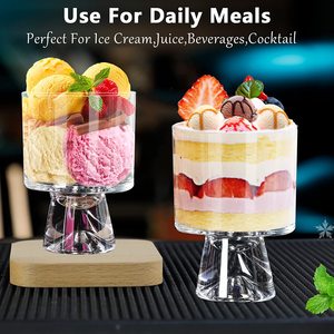 ที่มีคุณภาพสูง230มิลลิลิตรแก้วขนมถ้วยร้อนขายหวานชามค๊อกเทลแก้วไอศครีมถ้วยแก้ว - Product Image 3