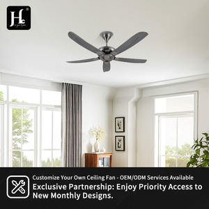 Ventilateur de plafond de haute qualité à pales en fer de 56 pouces avec moteur CC à 3 vitesses de vent pour une utilisation en chambre à coucher, matériau métallique - Product Image 6