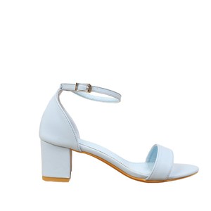 Summer new style <b>sandals</b> for women with one-piece buckle straps, high heels, bow and pearl accents - Product Image 1