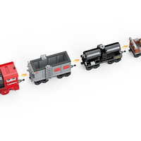 COGO 623 pièces Blocs en plastique pour enfants Ville Train rétro Assemblage Blocs de construction Briques Jouets