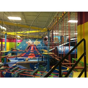 Équipement <span class=keywords><strong>de</strong></span> parc d'aventure en corde haute suspendue personnalisé pour l'intérieur, parcours d'aventure stimulant pour les 6 ans et plus, <span class=keywords><strong>construction</strong></span> en alliage métallique, 20+ éléments - Product Image 2