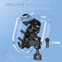 Support de téléphone universel pour moto avec verrou de sécurité, support de téléphone portable pour moto avec protection contre les chocs
