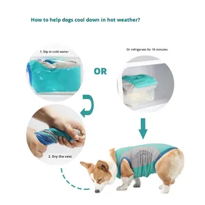 Gilet de refroidissement d'été pour animaux de compagnie, respirant, séchage rapide, design fin, pour petits, moyens et très grands chiens, Corgi, <span class=keywords><strong>bouledogue</strong></span> français - Product Image 2