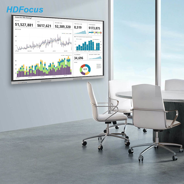 Ultimate 98 Inch Interactive Flat Panel Display with 4K Resolution and Multi-Touch Support for Conference Rooms