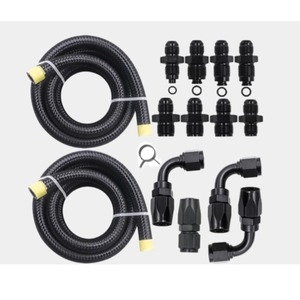 Kit de tuyau de direction assistée HaoFa Racing AN6 universel noir pour mise à niveau et rénovation - Product Image 2