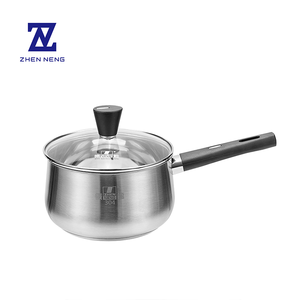 Zhenneng <span class=keywords><strong>Casserole</strong></span> à lait en acier inoxydable 304 de 16 cm, compatible <span class=keywords><strong>induction</strong></span>, avec couvercle métallique, finition poli miroir pour cuisine domestique - Product Image 4
