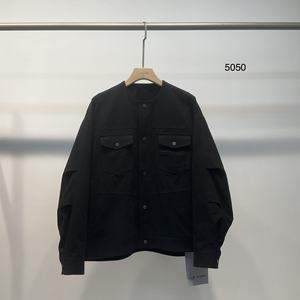 Chaquetas Unisex Acolchadas con Cierre y Cuello Solapa, 100% Algodón, Color Caqui y Negro, Estilo Casual Holgado, Ropa Urbana de Moda, Servicio OEM, Estilo Universitario - Product Image 3