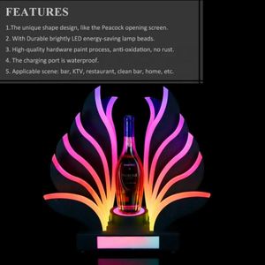 Creative Luminous Champagne Wine <b>Lights</b> Seat Holder LED Wine <b>Bottles</b> Display Rack for Bar KTV Party Lounge Nightclub - Product Image 2