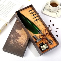 Ensemble de stylos plume en acier personnalisables avec logo, style professionnel, encre multicolore, stylo à bille à encre liquide, coffret cadeau Halloween