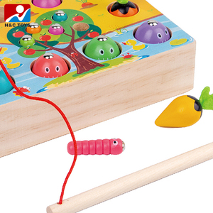 Parent Child Puzzle Interactive Toys Made of Pine Wood Three in One Wooden Fishing Insect <strong>Catching</strong> <strong>and</strong> Radish <strong>Pulling</strong> Kids Toys - Product Image 4