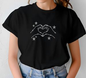 Dongguan Topaz Factory Meilleure vente T-<span class=keywords><strong>shirt</strong></span> de transfert de <span class=keywords><strong>strass</strong></span> de qualité supérieure avec impression personnalisée Style décontracté <span class=keywords><strong>Strass</strong></span> Diamants - Product Image 1