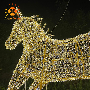 <span class=keywords><strong>Evermore</strong></span> décoration extérieure 24V IP65 100% étanche résistance aux UV cheval forme fil cadre noël led 3d motif lumière - Product Image 2