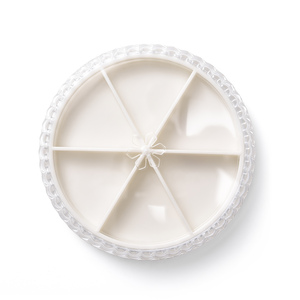 KADS 6-Grid Round Nail Decoration Rhinestone Diamond <b>Storage</b> <b>Box</b> Plastic Transparent Organizer for Nail Art <b>Small</b> Accessories - Product Image 4