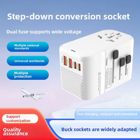 Worldplug Adaptateur de voyage universel tout-en-un Chargeur mural à port USB de type C avec chargeur à démarrage rapide EU,UK,USA,AU GaN PD