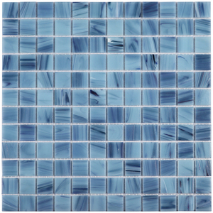 Carreau de mosaïque de piscine en verre cristal vert bleu Aqua Spa brillant carré de haute qualité - Product Image 2