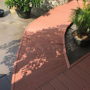 Bán buôn Vòng <span class=keywords><strong>Hollow</strong></span> chống thối da thân thiện với ngoài trời tổng hợp gỗ tếch nhiều lớp bảng nhựa WPC <span class=keywords><strong>decking</strong></span> - Product Image 2