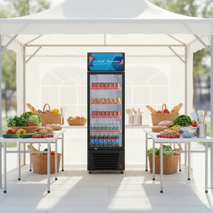 Vitrine Réfrigérée Commerciale pour Boissons Fraîches, 220V, <span class=keywords><strong>4</strong></span> Étagères, Porte Simple en Verre - Product Image 3