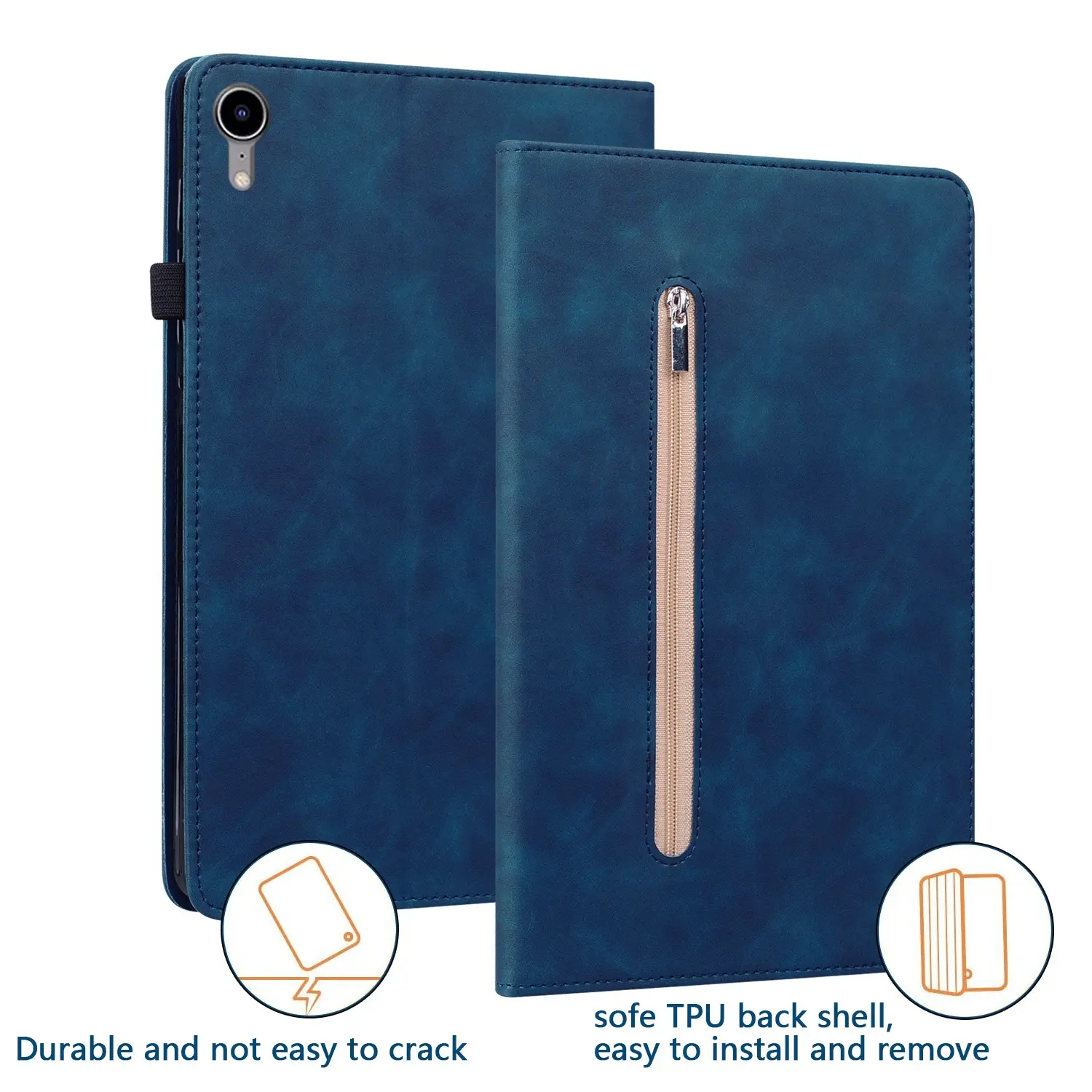 Чехол для iPad 5, 6, 7, 8, 9,7 дюймов, чехол-книжка для планшета с застежкой-молнией, подставка для iPad Air 4, 10,2, 10,5, Pro, 11 2019, 2020 2021