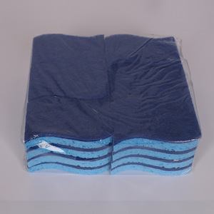 Éponge de nettoyage en pulpe de coton de type S à 2 couches, bleue, sûre pour plusieurs surfaces, pour la vaisselle et la cuisine - Product Image 6
