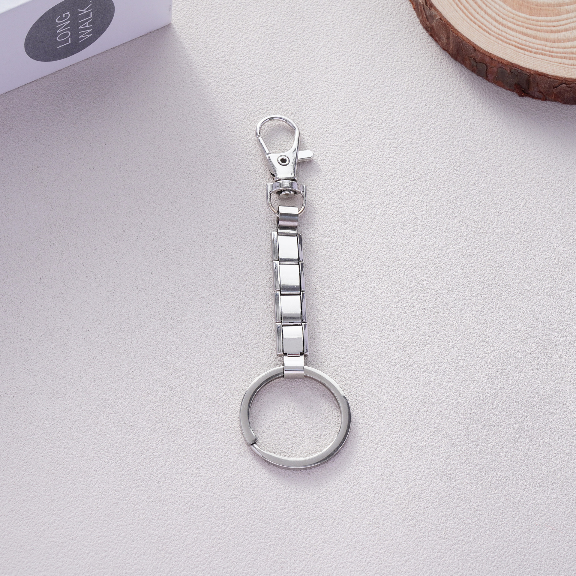 Silver-plated gold-plated modular keychain