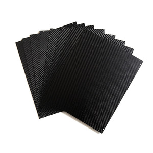 Feuille de fibre de carbone HT 3K à armure unie, haute résistance, matériau composite de qualité industrielle pour le traitement - Product Image 1